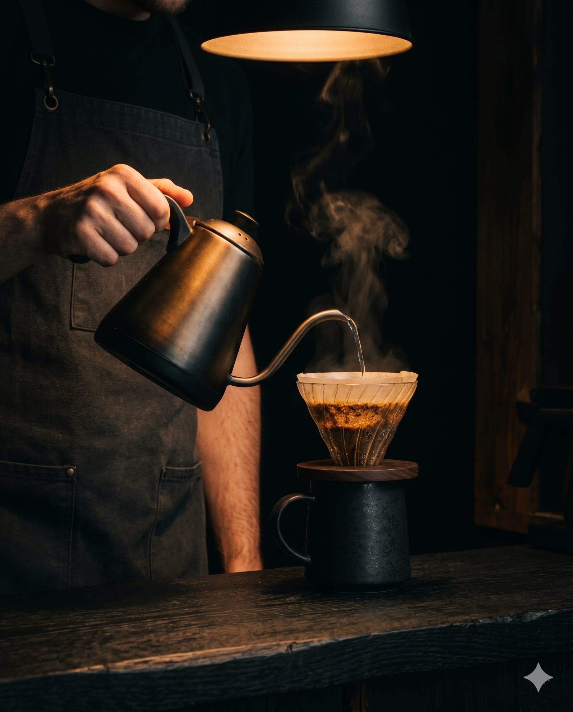 Extraction pourover V60 en cours