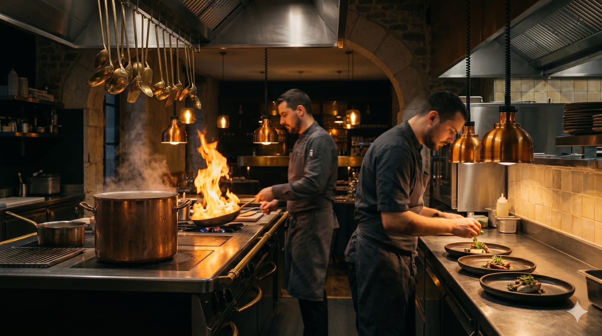 La cuisine en plein service