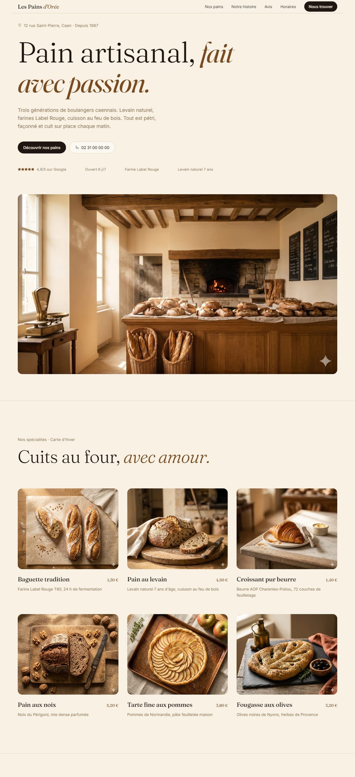 Page complète